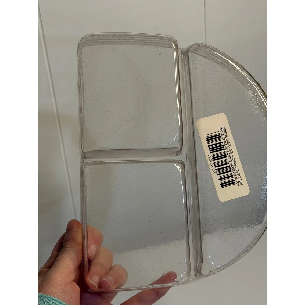VTG Longaberger Basket Protector Clear Collector Harmony #1 Top Divided 43362‎